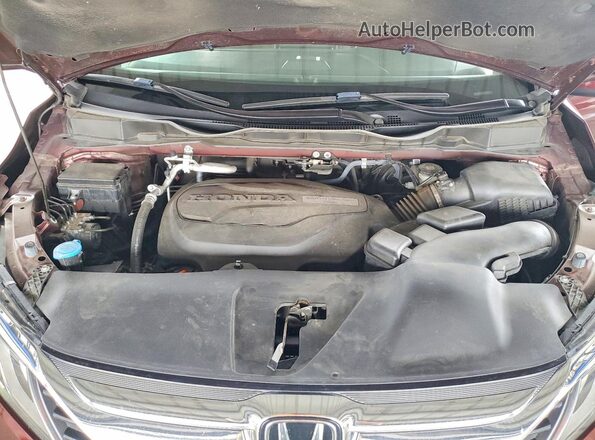 5FNRL6H78JB035259 2018 HONDA ODYSSEY Burgundy Շարժիչի բաժամունքի տեսք