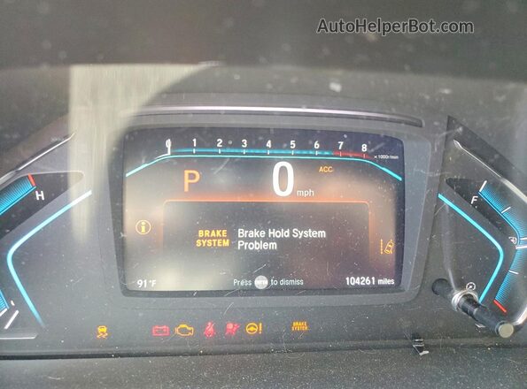 5FNRL6H78LB033336 2020 HONDA ODYSSEY White ხელსაწყოთა პანელის ხედი