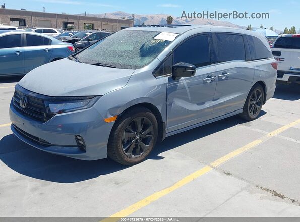 5FNRL6H78PB004196 2023 HONDA ODYSSEY Blue Առջևի ձախ երեք քառորդ տեսարան