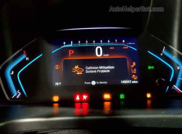 5FNRL6H79KB056817 2019 HONDA ODYSSEY White Instrument cluster view