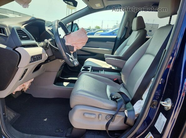 5FNRL6H79KB113517 2019 HONDA ODYSSEY Blue Widok wnętrza z przodu