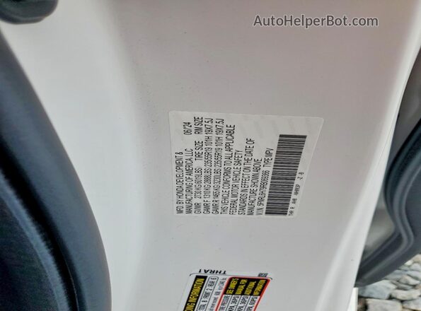 5FNRL6H79RB069366 2024 HONDA ODYSSEY White Widok naklejki z numerem VIN