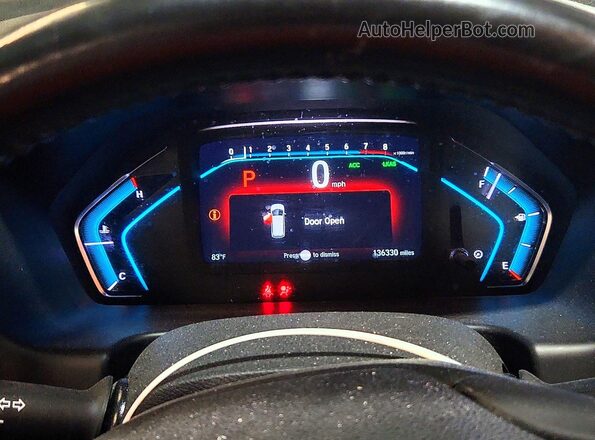 5FNRL6H7XJB027793 2018 HONDA ODYSSEY Black Вид щитка приладів