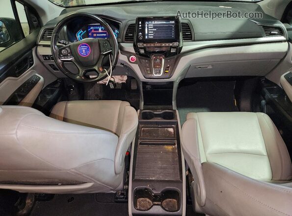 5FNRL6H7XJB027793 2018 HONDA ODYSSEY Black Вид панелі приладів