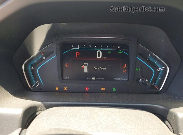 5FNRL6H7XJB053407 2018 HONDA ODYSSEY Gray ხელსაწყოთა პანელის ხედი