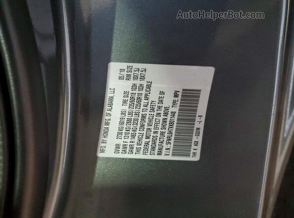 5FNRL6H7XKB011448 2019 HONDA ODYSSEY Gray Սալոնի 360 աստիճան տեսք