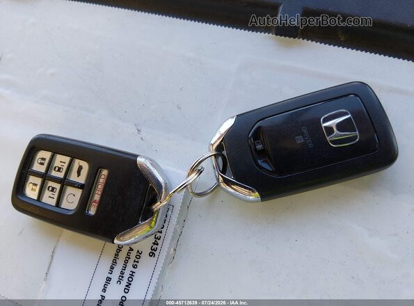 5FNRL6H7XKB041971 2019 HONDA ODYSSEY Navy Առջևի վահանակի տեսք