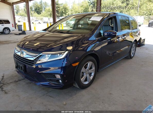 5FNRL6H7XKB041971 2019 HONDA ODYSSEY Navy Առջևի ձախ երեք քառորդ տեսարան
