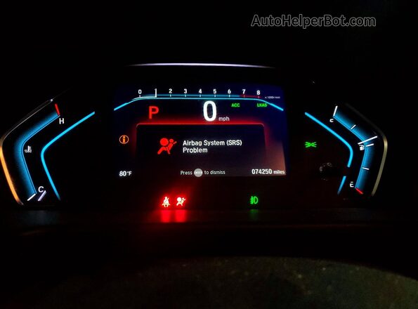 5FNRL6H7XKB063274 2019 HONDA ODYSSEY Серый Вид щитка приборов