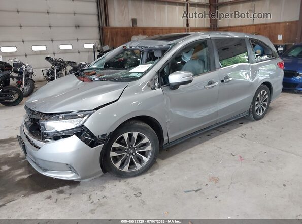 5FNRL6H7XMB016216 2021 HONDA ODYSSEY Gray Առջևի ձախ երեք քառորդ տեսարան