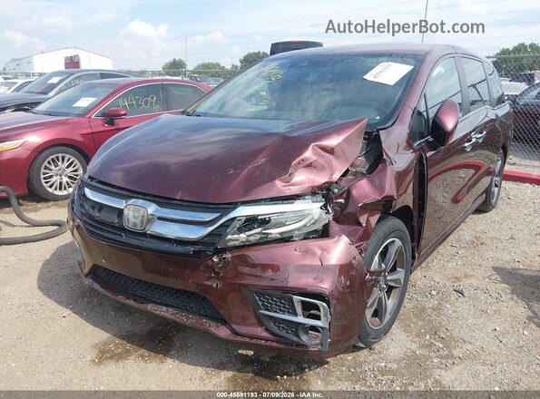 5FNRL6H81JB063171 2018 HONDA ODYSSEY Maroon წინა ხედი