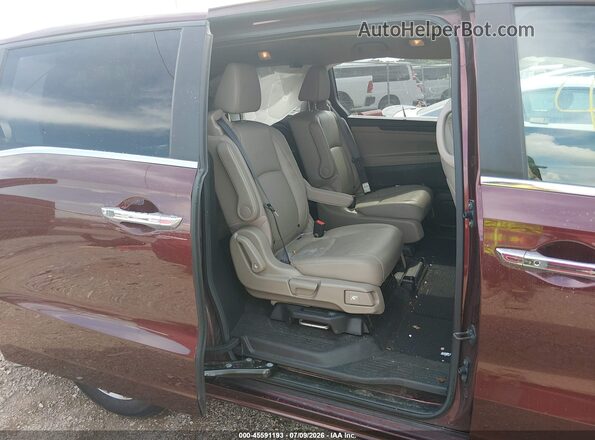 5FNRL6H81JB063171 2018 HONDA ODYSSEY Maroon VIN კოდის სტიკერის ხედი