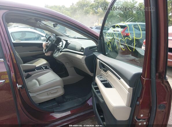5FNRL6H81JB063171 2018 HONDA ODYSSEY Maroon წინა სალონის ხედი