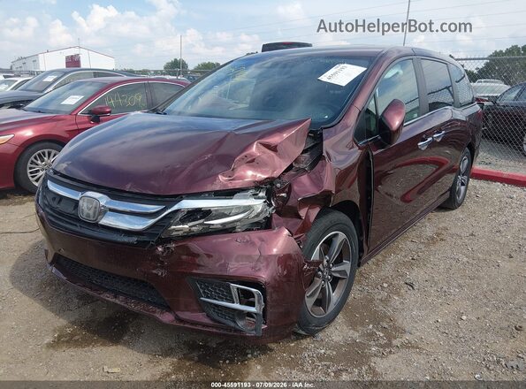 5FNRL6H81JB063171 2018 HONDA ODYSSEY Maroon წინა მარცხენა ხედი სამი მეოთხედიდან