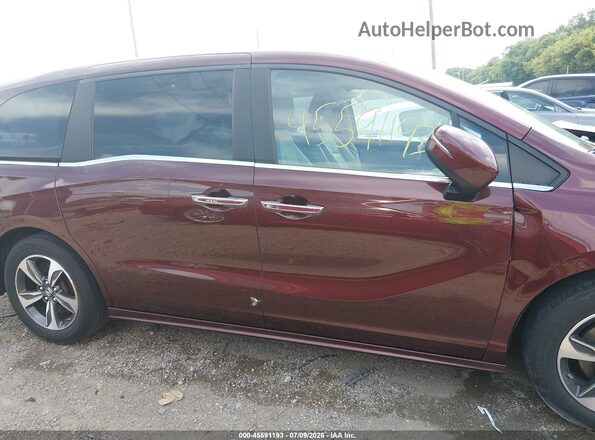 5FNRL6H81JB063171 2018 HONDA ODYSSEY Maroon უკანა სალონის ხედი