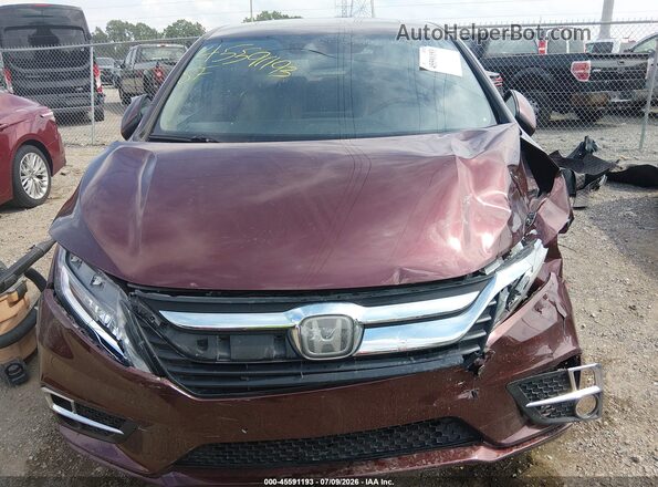 5FNRL6H81JB063171 2018 HONDA ODYSSEY Maroon ხელსაწყოთა პანელის ხედი