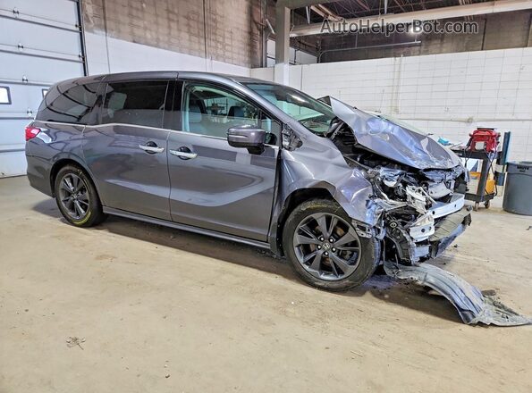 5FNRL6H82NB503792 2022 HONDA ODYSSEY Gray Передня права чверть