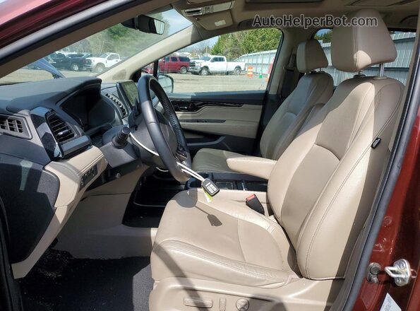 5FNRL6H83MB026871 2021 HONDA ODYSSEY Burgundy Вид салону спереду