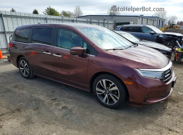5FNRL6H83MB026871 2021 HONDA ODYSSEY Burgundy Передня права чверть