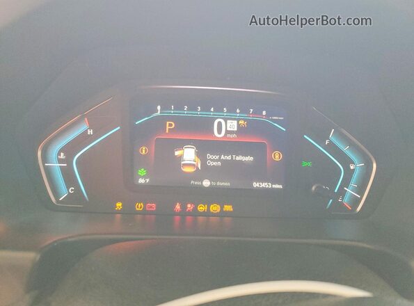 5FNRL6H83NB044644 2022 HONDA ODYSSEY Blue ხელსაწყოთა პანელის ხედი