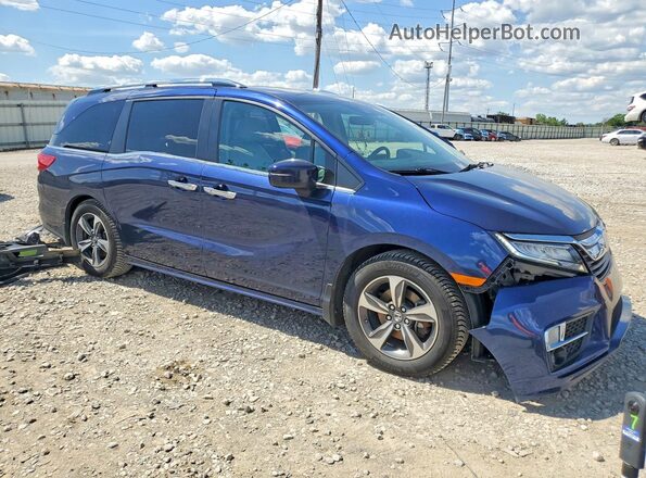 5FNRL6H84JB066940 2018 HONDA ODYSSEY Синий Передняя правая четверть