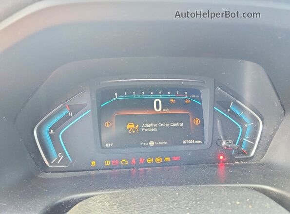 5FNRL6H84NB054129 2022 HONDA ODYSSEY Gray ხელსაწყოთა პანელის ხედი