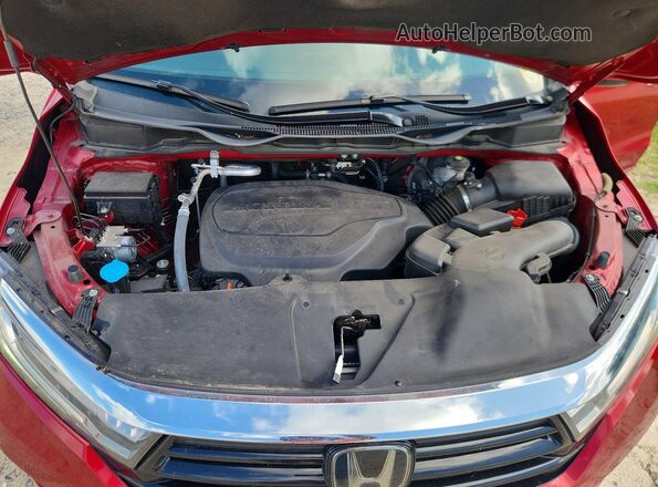 5FNRL6H84RB022366 2024 HONDA ODYSSEY Red ძრავის განყოფილების ხედი