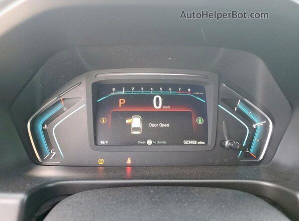 5FNRL6H86NB050325 2022 HONDA ODYSSEY White ხელსაწყოთა პანელის ხედი