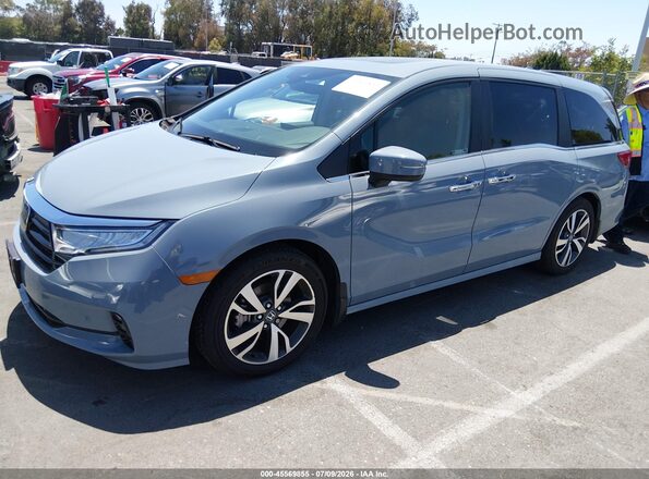 5FNRL6H86RB018349 2024 HONDA ODYSSEY Blue Առջևի ձախ երեք քառորդ տեսարան