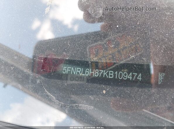5FNRL6H87KB109474 2019 HONDA ODYSSEY Silver Вид підкапотного простору