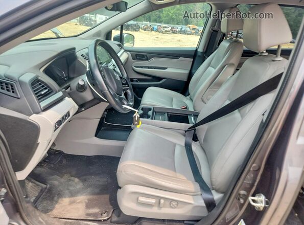 5FNRL6H89JB078730 2018 HONDA ODYSSEY Gray წინა სალონის ხედი
