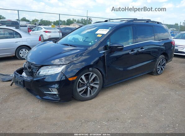 5FNRL6H90JB063946 2018 HONDA ODYSSEY Black Առջևի ձախ երեք քառորդ տեսարան