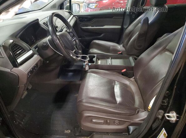 5FNRL6H90JB105449 2018 HONDA ODYSSEY Black Widok wnętrza z przodu