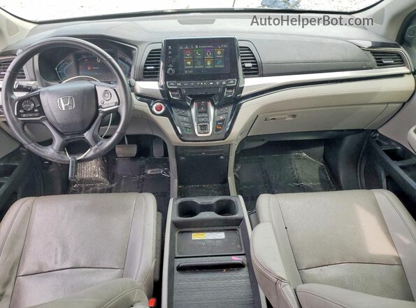 5FNRL6H94JB000252 2018 HONDA ODYSSEY Gray წინა პანელის ხედი