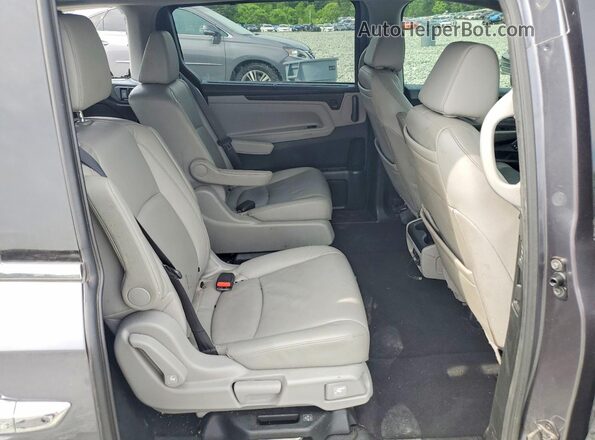 5FNRL6H94JB000252 2018 HONDA ODYSSEY Gray უკანა სალონის ხედი