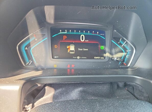 5FNRL6H94NB045052 2022 HONDA ODYSSEY White Vista del cuadro de instrumentos