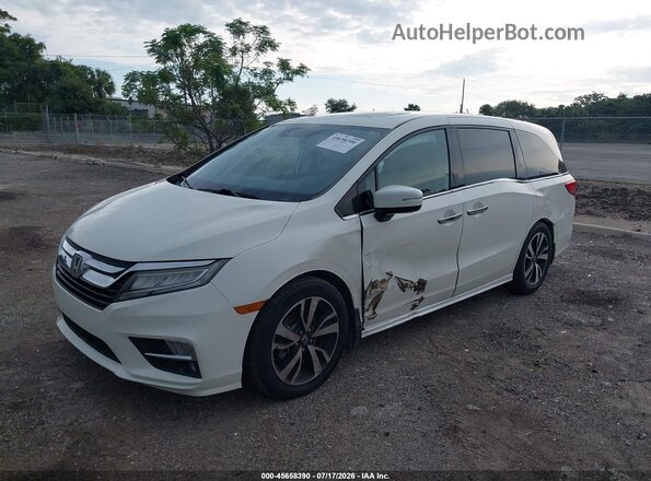 5FNRL6H95KB045458 2019 HONDA ODYSSEY White Առջևի ձախ երեք քառորդ տեսարան