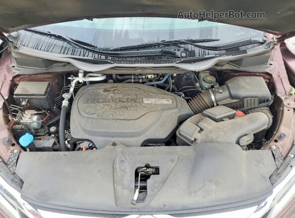 5FNRL6H95KB085801 2019 HONDA ODYSSEY Burgundy Շարժիչի բաժամունքի տեսք