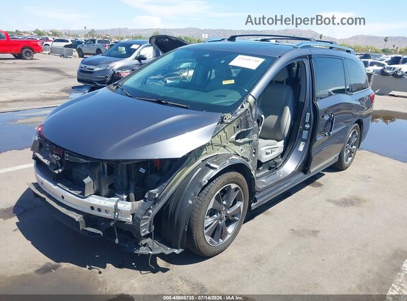 5FNRL6H95NB054553 2022 HONDA ODYSSEY Gray Передня ліва чверть