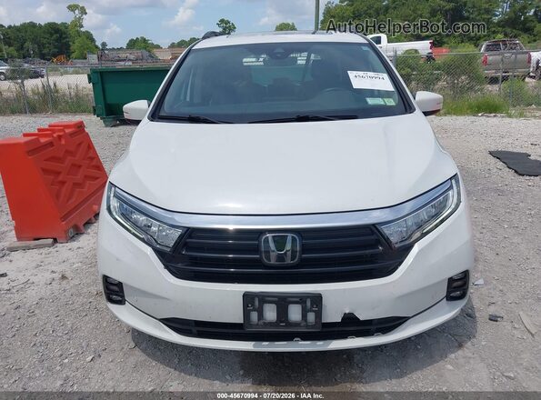 5FNRL6H95NB067318 2022 HONDA ODYSSEY White Vista del cuadro de instrumentos