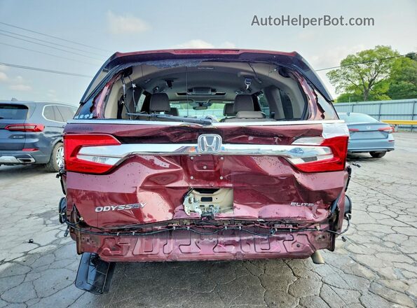 5FNRL6H96KB036638 2019 HONDA ODYSSEY Burgundy უკანა ხედი