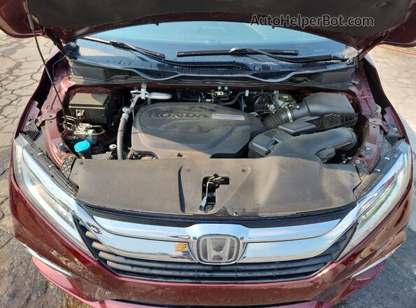 5FNRL6H96KB036638 2019 HONDA ODYSSEY Burgundy ძრავის განყოფილების ხედი