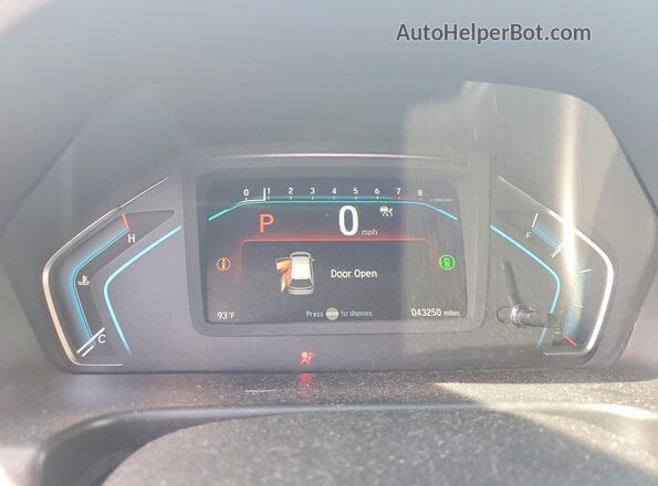 5FNRL6H96NB061320 2022 HONDA ODYSSEY White Vista del cuadro de instrumentos
