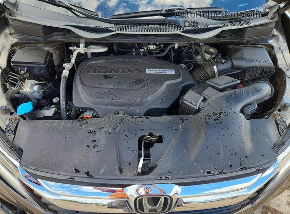 5FNRL6H97JB014937 2018 HONDA ODYSSEY Желто-коричневый Вид задней части салона