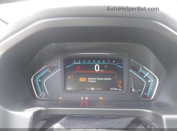 5FNRL6H98KB000708 2019 HONDA ODYSSEY Gray Вид задніх сидінь