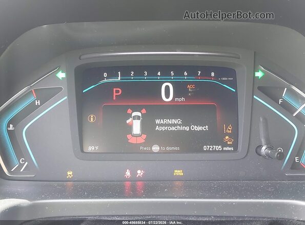 5FNRL6H98KB000708 2019 HONDA ODYSSEY Gray 