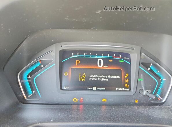 5FNRL6H98LB006185 2020 HONDA ODYSSEY Blue Widok zestawu wskaźników