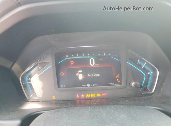 5FNRL6H9XJB074436 2018 HONDA ODYSSEY Gray Вид щитка приладів