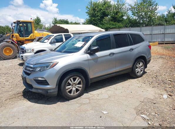 5FNYF5H10HB007572 2017 HONDA PILOT Silver წინა მარცხენა ხედი სამი მეოთხედიდან