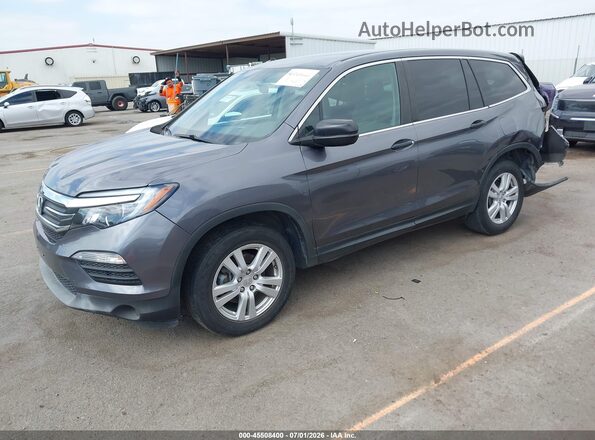 5FNYF5H11HB019262 2017 HONDA PILOT Gray Передня ліва чверть